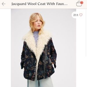 Free People embroidered wool coat